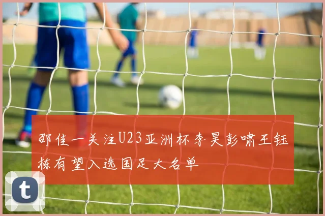 邵佳一关注U23亚洲杯李昊彭啸王钰栋有望入选国足大名单